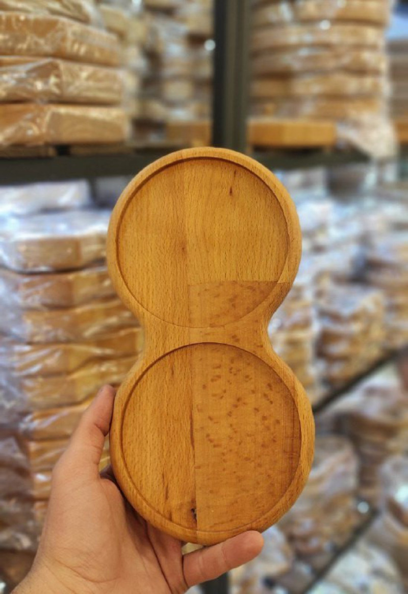 جعبه پذیرایی دایره دو خانه با استند